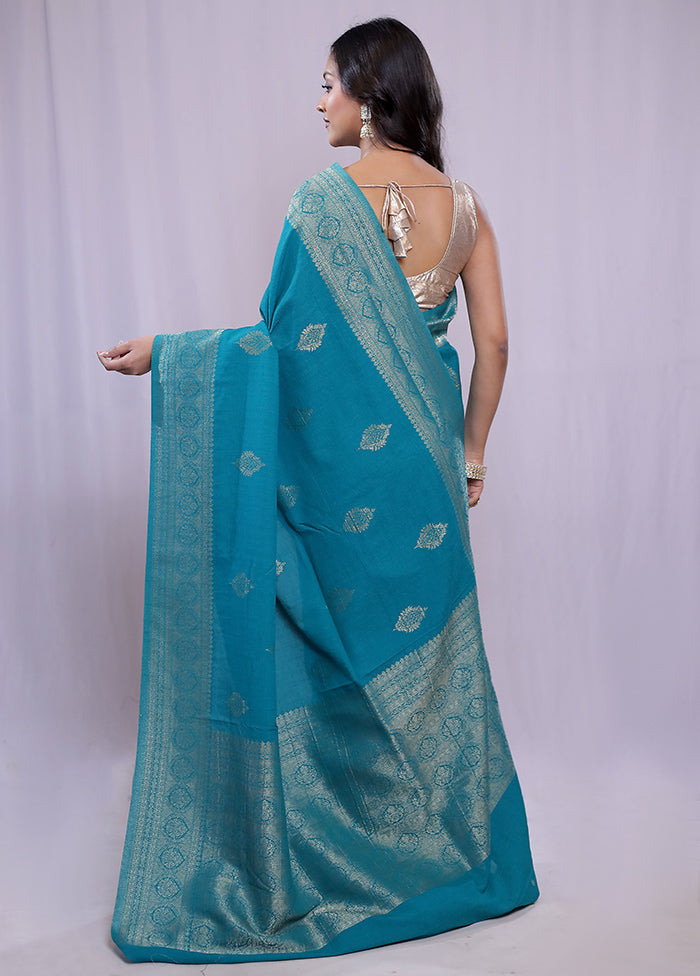 Green Georgette Saree With Blouse Piece - Indian Silk House Agencies