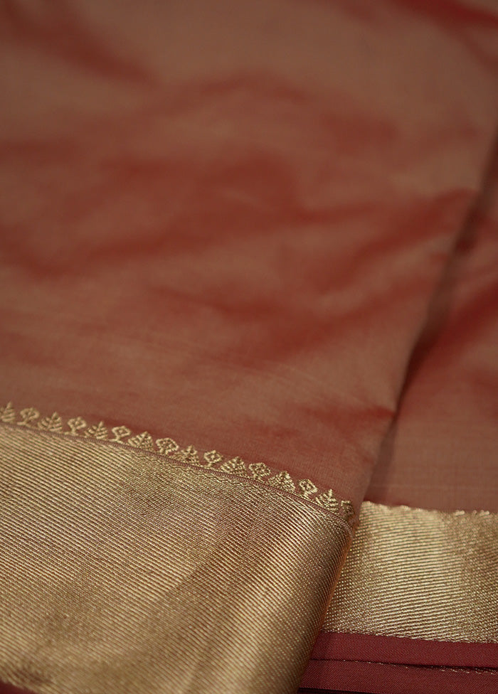 Pink Kanjivaram Silk Saree With Blouse Piece - Indian Silk House Agencies