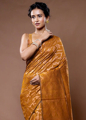 Yellow Cotton Saree With Blouse Piece - Indian Silk House Agencies