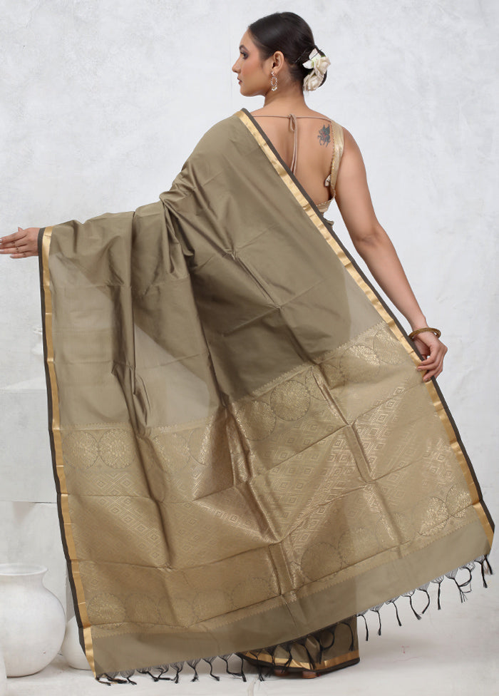 Green Kanjivaram Silk Saree With Blouse Piece - Indian Silk House Agencies