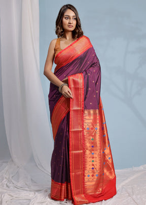 Pink Kanjivaram Silk Saree With Blouse Piece - Indian Silk House Agencies