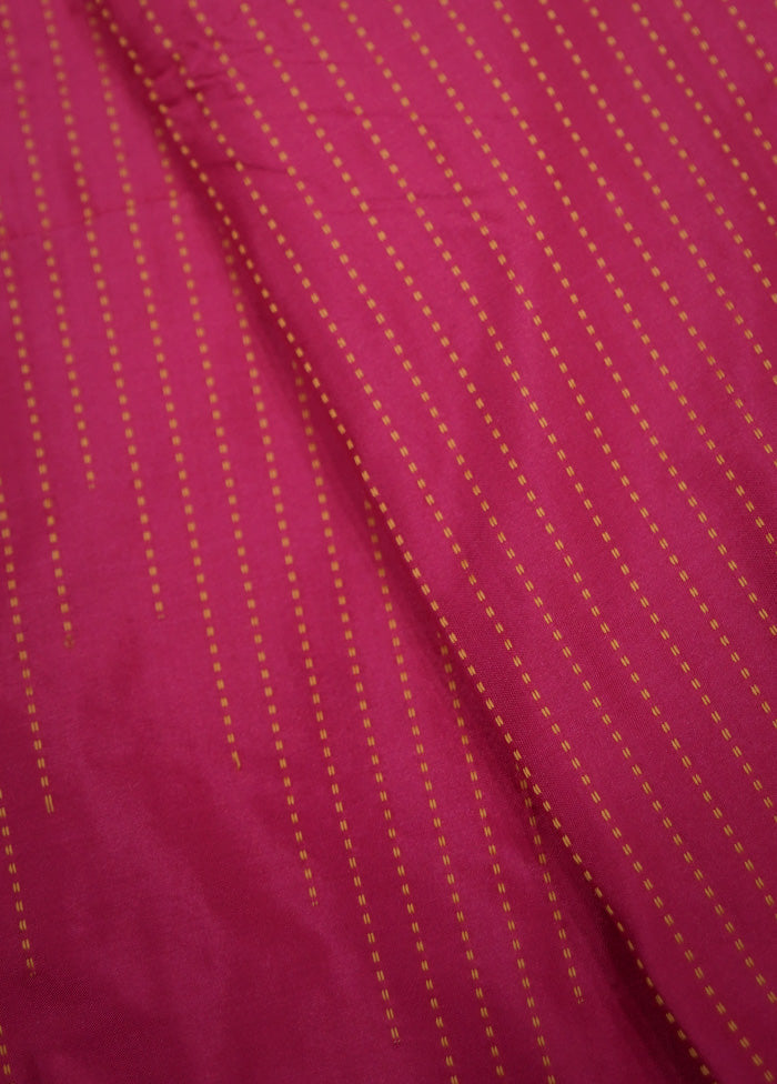 Pink Kanjivaram Silk Saree With Blouse Piece - Indian Silk House Agencies