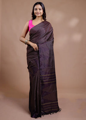 Maroon Kanjivaram Silk Saree With Blouse Piece - Indian Silk House Agencies