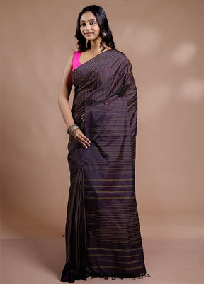 Maroon Kanjivaram Silk Saree With Blouse Piece - Indian Silk House Agencies