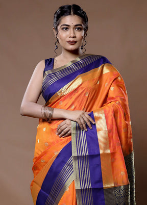 Grey Kanjivaram Silk Saree With Blouse Piece - Indian Silk House Agencies