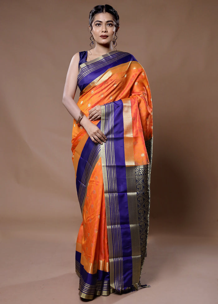 Grey Kanjivaram Silk Saree With Blouse Piece - Indian Silk House Agencies