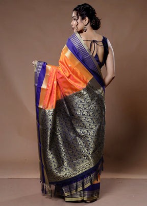 Grey Kanjivaram Silk Saree With Blouse Piece - Indian Silk House Agencies