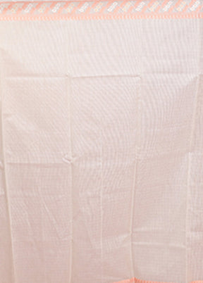 White Cotton Saree With Blouse Piece