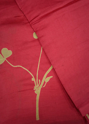 Red Tussar Silk Saree With Blouse Piece - Indian Silk House Agencies