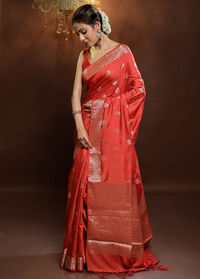 Pink Cotton Saree With Blouse Piece