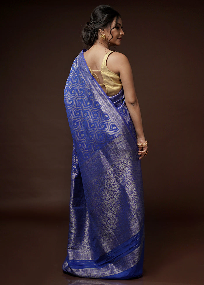 Blue Georgette Saree With Blouse Piece - Indian Silk House Agencies