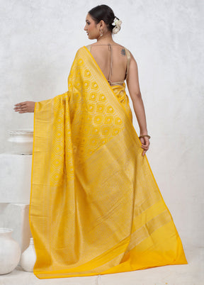 Yellow Georgette Saree With Blouse Piece - Indian Silk House Agencies