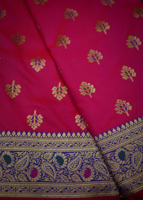 Pink Dupion Silk Saree With Blouse Piece - Indian Silk House Agencies