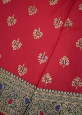 Pink Dupion Silk Saree With Blouse Piece - Indian Silk House Agencies