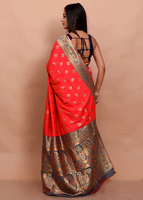 Pink Dupion Silk Saree With Blouse Piece - Indian Silk House Agencies