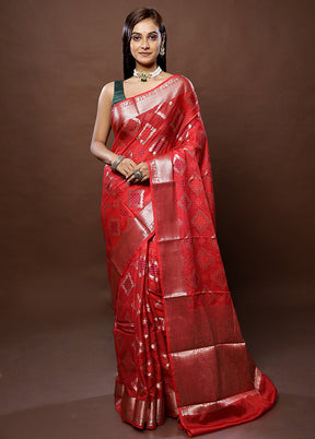 Pink Dupion Silk Saree With Blouse Piece - Indian Silk House Agencies