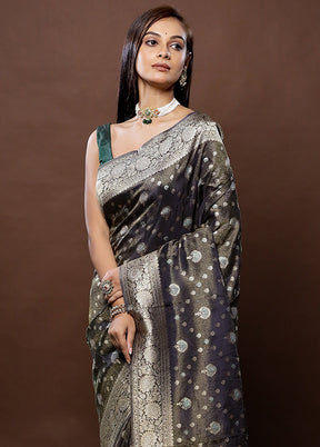 Green Tissue Silk Saree With Blouse Piece