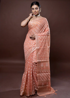 Pink Cotton Saree Without Blouse Piece - Indian Silk House Agencies