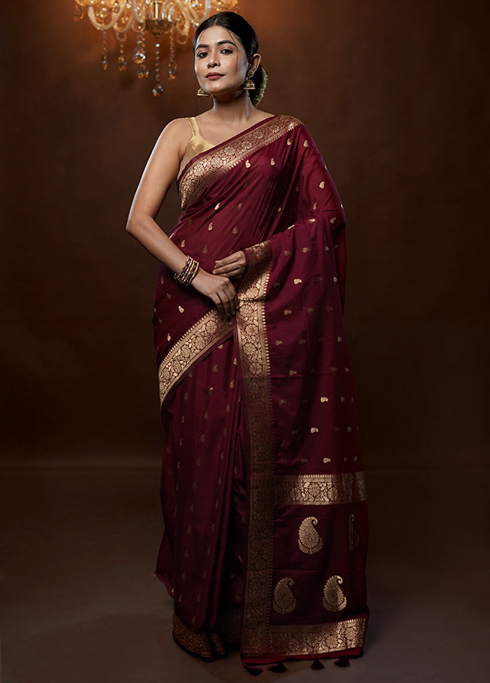 Purple Georgette Saree With Blouse Piece