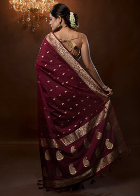 Purple Georgette Saree With Blouse Piece