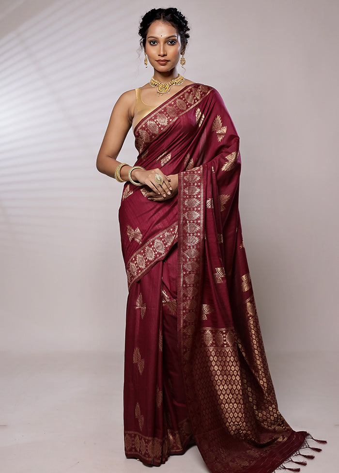 Pink Dupion Silk Saree Without Blouse Piece