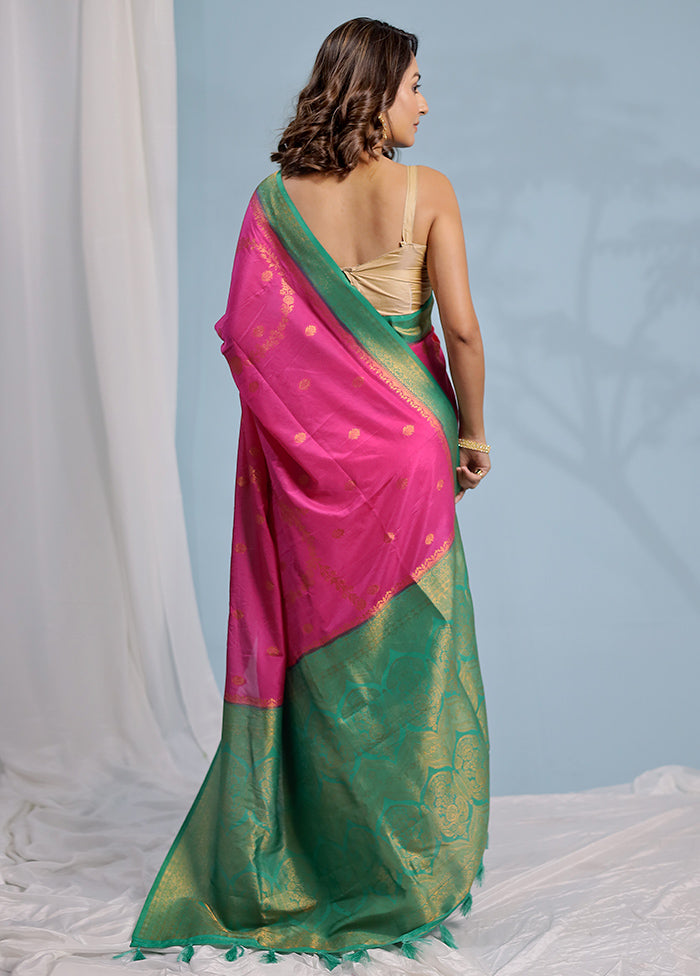 Pink Georgette Saree With Blouse Piece - Indian Silk House Agencies