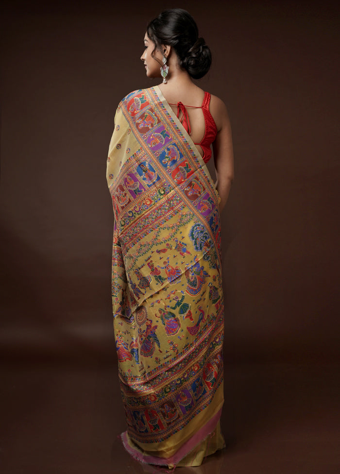 Cream Cotton Saree With Blouse Piece - Indian Silk House Agencies