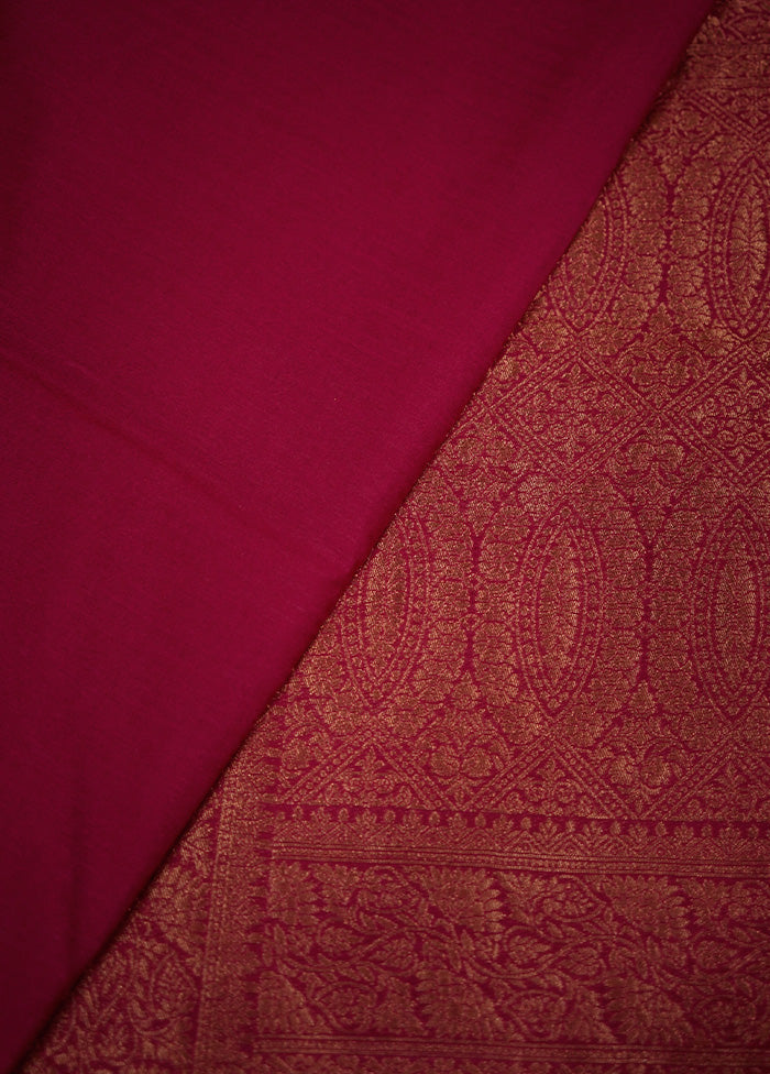 Pink Dupion Silk Saree With Blouse Piece - Indian Silk House Agencies