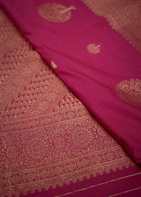 Pink Dupion Silk Saree With Blouse Piece - Indian Silk House Agencies