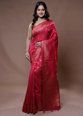 Pink Dupion Silk Saree With Blouse Piece - Indian Silk House Agencies