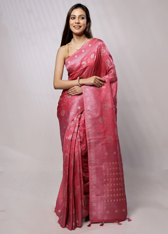 Red Georgette Saree With Blouse Piece