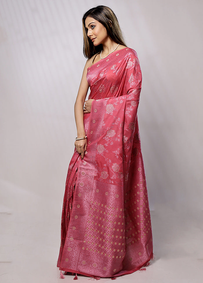 Pink Georgette Saree With Blouse Piece - Indian Silk House Agencies