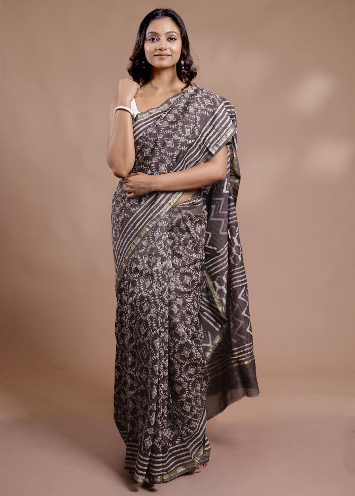 Multicolor Chanderi Cotton Saree With Blouse Piece - Indian Silk House Agencies