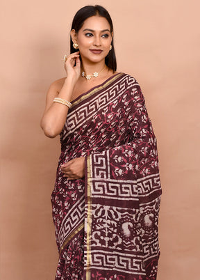 Multicolor Chanderi Cotton Saree With Blouse Piece - Indian Silk House Agencies