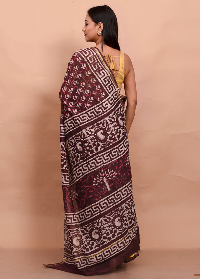 Multicolor Chanderi Cotton Saree With Blouse Piece - Indian Silk House Agencies