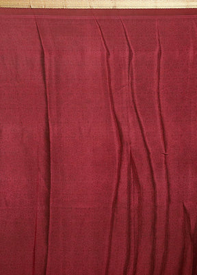 Red Handloom Chiffon Pure Silk Saree With Blouse Piece
