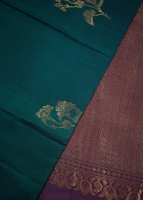 Green Kanjivaram Pure Silk Saree With Blouse Piece - Indian Silk House Agencies