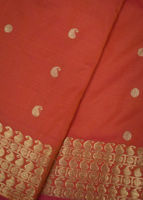 Pink Kanjivaram Silk Saree With Blouse Piece - Indian Silk House Agencies