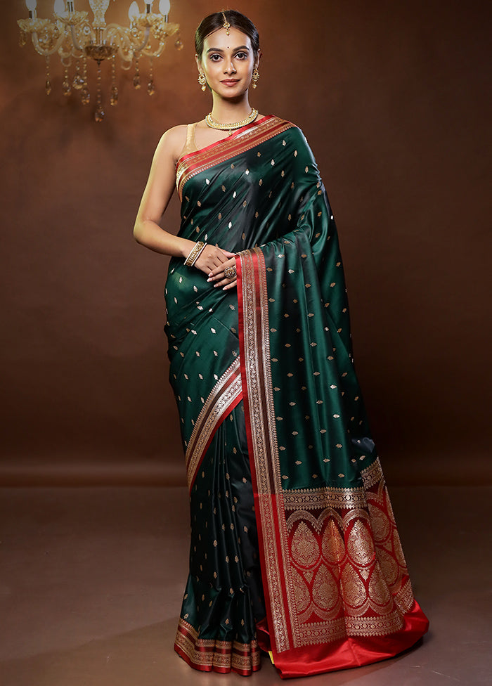 Grey Banarasi Silk Saree With Blouse Piece