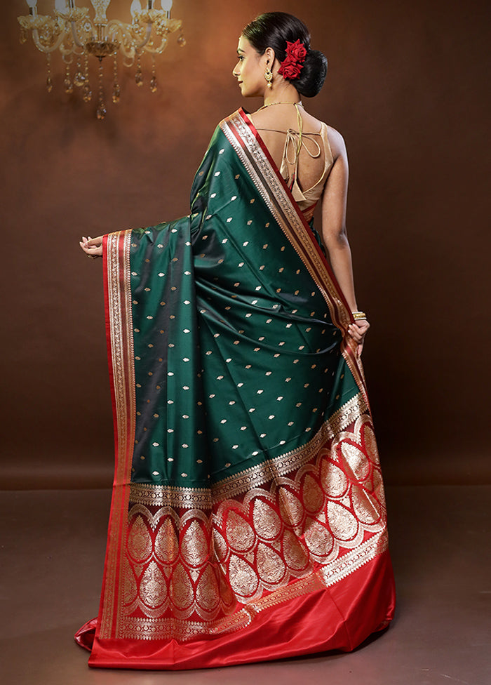 Grey Banarasi Silk Saree With Blouse Piece