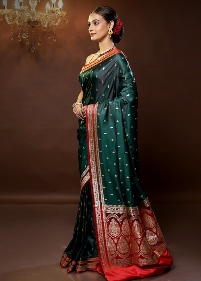 Grey Banarasi Silk Saree With Blouse Piece