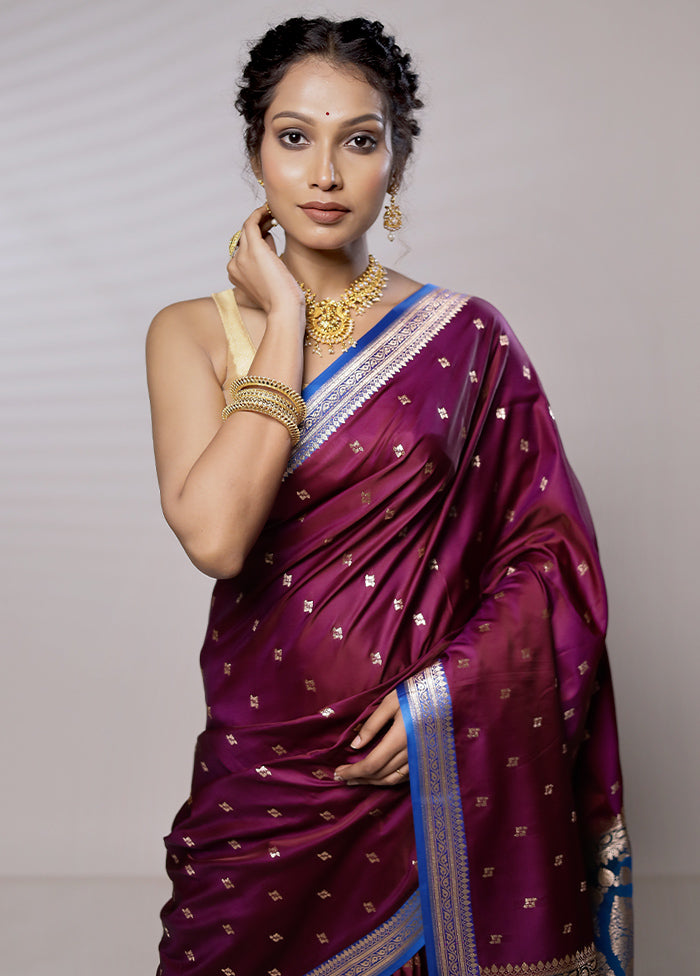 Pink Banarasi Silk Saree With Blouse Piece - Indian Silk House Agencies