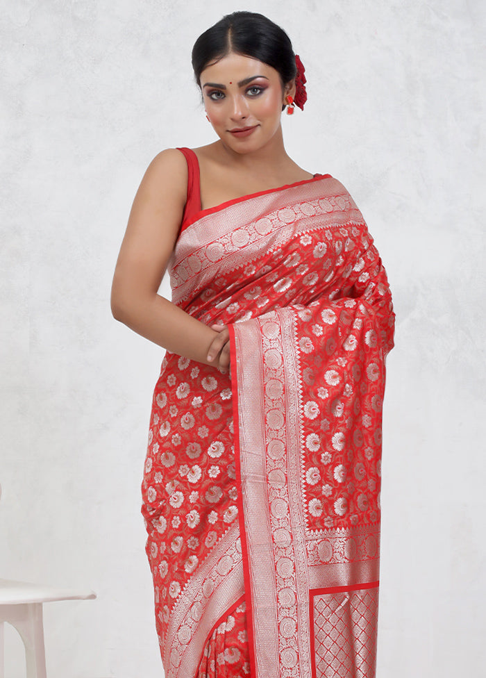 Pink Uppada Silk Saree Without Blouse Piece - Indian Silk House Agencies