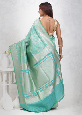 Green Uppada Silk Saree Without Blouse Piece - Indian Silk House Agencies