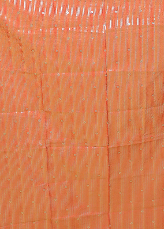 Orange Uppada Silk Saree With Blouse Piece