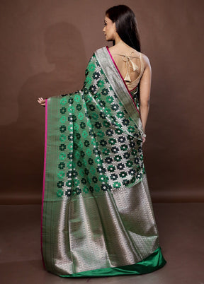 Grey Tanchoi Banarasi Silk Saree With Blouse Piece - Indian Silk House Agencies