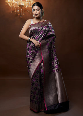 Purple Tanchoi Silk Saree With Blouse Piece - Indian Silk House Agencies