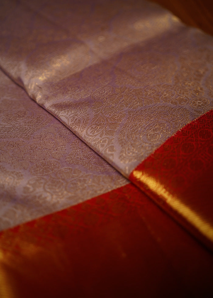 Purple Pure Dharmavaram Kanchipuram Silk Saree With Blouse Piece - Indian Silk House Agencies