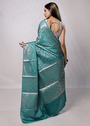 Green Kora Silk Saree With Blouse Piece - Indian Silk House Agencies