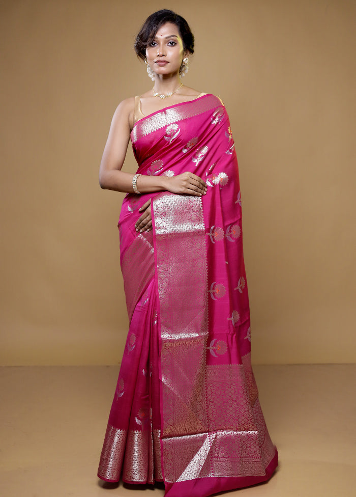 Purple Pure Cotton Saree With Blouse Piece